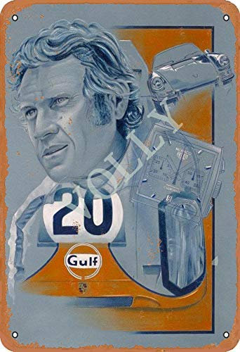 Gulf Blechschild Metall Plakat Warnschild Retro Eisenblech Plakette Jahrgang Poster Schlafzimmer Familie Wand Aluminium Kunstdekor