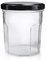 PEGANE Lot de 6 bocaux à Confiture,Pots ménage Classique Type Bonne Maman 324 ML, Capsules Noires stérilisables 82mm avec Flip incluses - IRIOS -