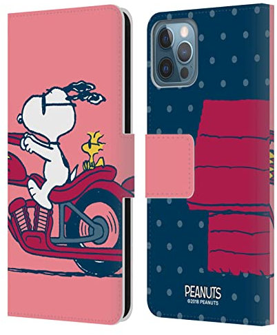 Head Case Designs Offizielle Peanuts Snoopy & Woodstock Halbzeiten Und Gelächter Leder Brieftaschen Handyhülle Hülle Huelle kompatibel mit Apple iPhone 12 / iPhone 12 Pro