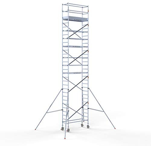 AC Steigtechnik PRO-S 200 Aluminium-Rollgerüst 10m Arbeitshöhe, freistehender Aufbau (10,30 m Arbeitshöhe)