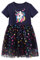 FILOWA Vestito Bambina Carnevale Abiti Ragazza Unicorno Paillettes Ricamo Tulle Cotone Estivi Manica Corta Blu Scuro Abito 5-6 Anni, 6T