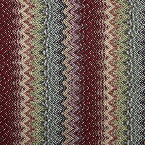 Kt KILOtela - Polsterstoff, Möbelstoff, Jacquard Gobelin, Dekostoff, Modische Accessoires, Tischdecke, Vorhang, oder Dekoartikel, Meterware ab 50 cm, Zig Zag, Mehrfarbig