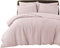 Bronwen Mathews Double Duvet Set Blush - Soft Microfibre Double Bed Quilt Cover with 2 Pillowcases, Easy Care Wrinkle Free Double Bedding Set of 3 Pcs (Blush, Double Duvet Set)