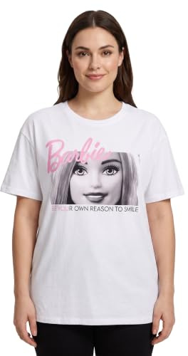 Barbie T-Shirt pour Femme | Poupée Dames Inspirante Blanc Rose Top | Soyez Votre Propre Raison de Sourire Design