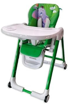 AZIAMOR AZ1020 Seggiolone Pappa Pappy Snack Colore a Scelta Fantasia a Scelta (Verde)