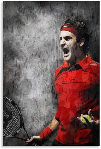Puzzle 1000 Teile Erwachsene und Kinder Roger Federer-Leinwand-Kunstposter Holz Puzzles Stress Freisetzung Spiel 1000 Piece 29.5x19.6inch(75x50cm) Kein Rahmen
