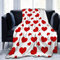 Kuscheldecke 180x220 cm rotes Herz Flauschige Plüsch Decke Für Kinder Erwachsene, Warm Mikrofaser Tagesdecke TV-Decken Sofadecke Wohndecke Couchdecke Flanell Fleecedecke