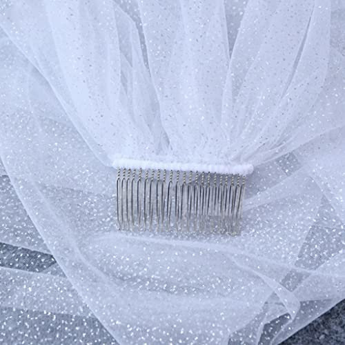 NOBRIM Brautschleier Brautschleier Lang Luxus Golden Bride Hochzeitsschleier Kathedrale Champagnerfarbenes Garn mit Pailletten Lady-Party-Hochzeit