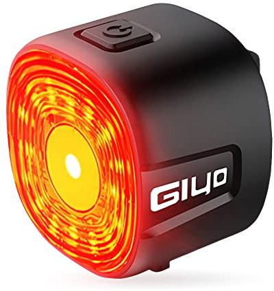 NIUAWASA Luces Traseras Inteligentes - Freno de Detección, Automática de Encendido/Apagado de la Luz Trasera Bicicleta USB Recargable IP66 Impermeable 6 Modos de Faro Trasero Bici