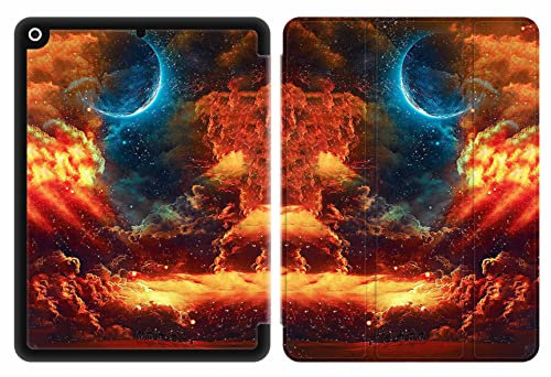 Sunrive Tablet Coque Compatible avec iPad 9 8 7 (10,2,Model 2021 2020 2019, 9.8.7.Generation),conçu avec Un Support à Trois Volets,Housse Étui en Cuir PU avec Réveil/Sommeil Automatique