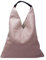 FrasiBags Borsa Sacca a Spalla in Vera Pelle Made in Italy, Borsa Donna a Spalla, Borsa a Spalla, Sacca in Pelle Grande (Rosa Cipria)