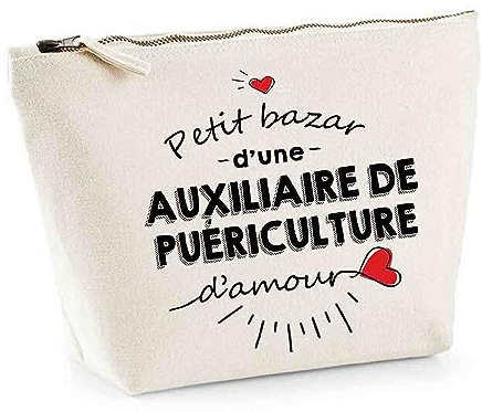 Planetee Trousse auxiliaire de puériculture Bazar d'amour - Pochette Toilette Maquillage Idée Sac Cadeau
