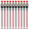 Gebildet 10Stück 7mm 3V-6V-12V-24V-230V/1A vorverdrahteter Mini-Druckknopf, SPST Nomal Offener On/Off-2-poliger runder Knopf Für Modelleisenbahn-Hobby (rot)