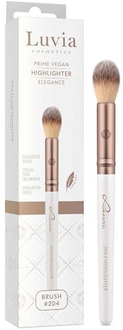 Professioneller Make-up Pinsel Luvia, Highlighter Schminkpinsel, runder Pinsel, veganer Kosmetikpinsel, 204 // Highlighter - Elegance