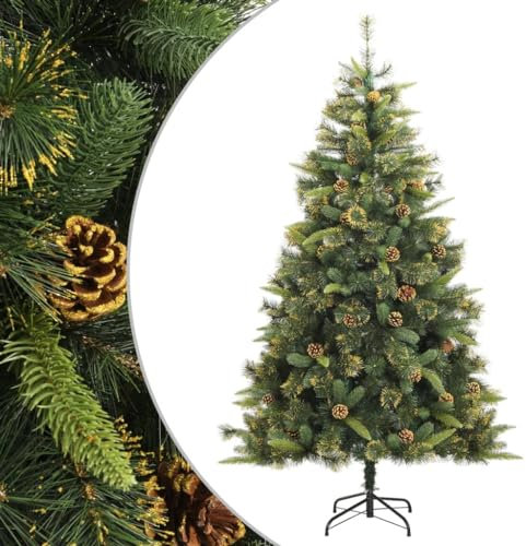 vidaXL Albero di Natale Artificiale Incernierato con Pigne 240 cm