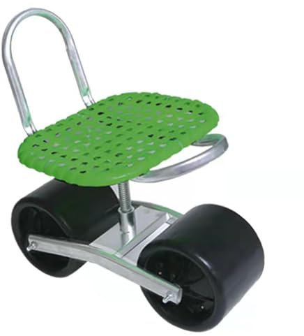 PROUH Garten-Rollhocker Zum Unkrautjäten, Gartenhocker Mit Rollen, Rollsitz Für Gartenarbeit, 360 ° Drehbarer, Höhenverstellbar Praktischer Mehrzweck-Gartenhocker, Tragfähigkeit 150 Kg (Green)