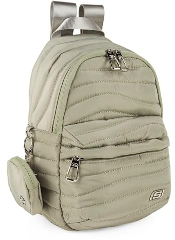 Skechers - Rucksack Sport und Rucksack Fitnessstudio unisex, multi Fächer, leicht und spritzwassergeschützt für Training, Reise und täglichen Gebrauch, Stein