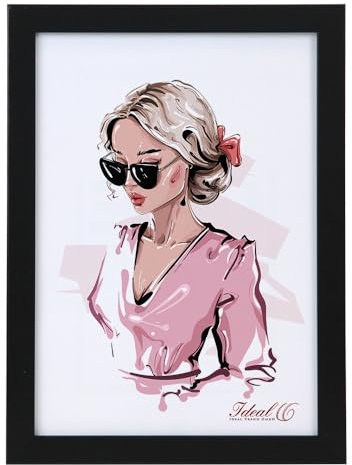 IDEAL TREND Bilderrahmen Hekla Holzrahmen Posterrahmen Picture Frame Collage Poster Foto Rahmen: Farbe: Schwarz | Format: 29,7x42 A3