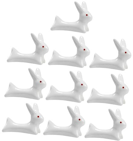 ABOOFAN Porte- De Salle À Manger - 10 Supports De en Céramique en Forme De Lapin