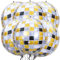 6 Stück Discokugel Luftballon,Discokugel Deko Folienballons,22 Zoll 4D Diskokugel Luftballons Schwarz Gold,90er Party Deko,Disco Party Deko Ballons für Karneval,Hawaii,Geburtstag,Graduation,Hochzeit