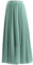 Skang Rock Damen Sommer Lang Sommer Damen Einfarbig Chiffon Rock Damen Hohe Taille Langer Rock Bleistiftrock Mit Spitze (Mint Green, M)