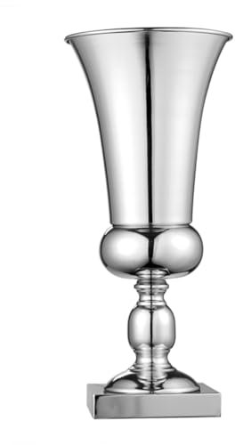 PRETYZOOM Elegant Metal Iron Vase Large Wedding Decor Silver Vase for Flowers Home Decoration