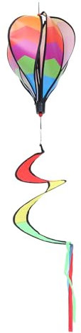 KONTONTY 1stk Heißluftballon-Ornament Wirbel Hochleistungsballons Hofdekoration Hängende Windspiele Windspiel Anhänger Windspirale Garten Windrad Curley Kind Stoff Bogen