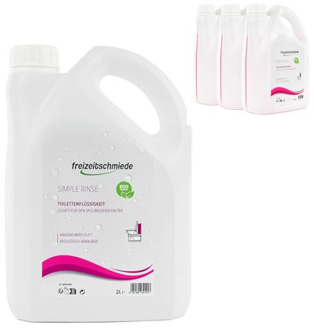 Freizeitschmiede Simple Rinse Toiletten Zusatz für Spülbehälter 2L - 6L Spülwasserzusatz Sanitärflüssigkeit für Campingtoilette (2)