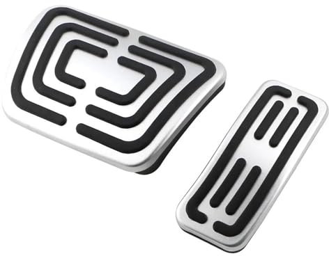 RIBONI Bremsfußstütze Pedalkappen Für A-UDI A1 A4 B8 B9 S4 RS4 A5 S5 RS5 8T Q5 SQ5 8R A6 A7 S7 A8 2005-2019 at Auto Pedal Pads Bremspedal Abdeckung Auto Zubehör(Color:Sliver)