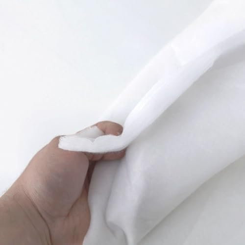 TOLKO leichtes Volumenvlies | 5mm dick | Vlieseinlage zum Nähen Basteln Steppen | 72cm breit | feine Vlieswatte Stepp-Watte Quilt Vlies-Stoff Meterware (Weiß Watte)