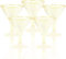 36 Pack Gold Glitter Plastic Martini Glasses -210ml Reusable Cocktail Glasses - Plastic Cocktail Glasses Perfect for Christmas & Wedding & Party & Birthday