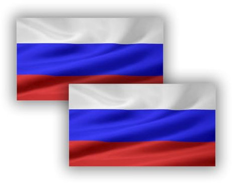 2 Banderas de Rusia, Bandera 90cm x 150cm, Bandera Grande con Trabilla para Mástil y Cordones para Sujetar, Bandera Ligera, Bandera para Deportes, Fútbol, Edificios (Rusia 2ud)