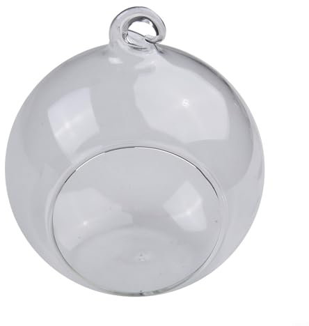 Entgoinggo Bolas transparentes para decoración de árbol de Navidad, bolas de cristal, bolas de plástico acrílico, adornos colgantes para plantas, exhibiciones de velas, perfectas para decoración del