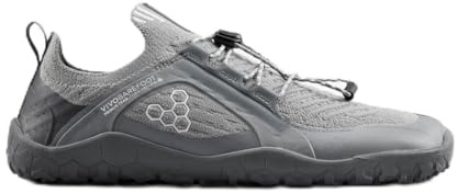 VIVOBAREFOOT Primus Trail Knit FG Mens | Barefoot Trainers | Ultra-Lightweight Shoe | Build Strength, Balance & Mobility | Wide Fit Grounding Shoes | Flexible | Ultimate Gray