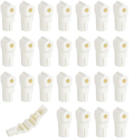 QUARKZMAN 50Pcs Gancho de Seguridad, 6mm Gancho de Exhibición para Tablero de Clavijas para Asegurar la Carga (Blanco)