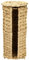 HMF Toilettenpapier Aufbewahrung geflochten aus nachhaltiger Wasserhyazinthe, Klopapierhalter stehend | 3 WC Rollen | 37 x 17 cm