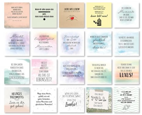 TypeStoff 25 Hyggekarten mit 50 Sprüchen für jeden Tag als Geschenk und Motivation - Version 2 - HK-01521