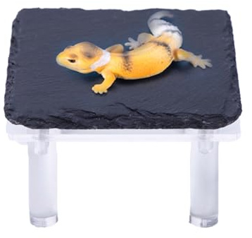 Heizstein für Reptilien - Versteck für Reptilien mit Acrylständer | für Terrarium Habitat für Schildkröten Eidechsen Schlange