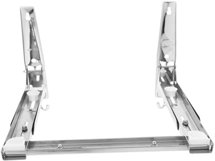 ABOOFAN Stainless Steel Adjustable Microwave Support Frame Heavy Duty Wall Storage Rack for Kitchen Holds Up to Space Efficient Design Sleek Microwave Oven Bracket