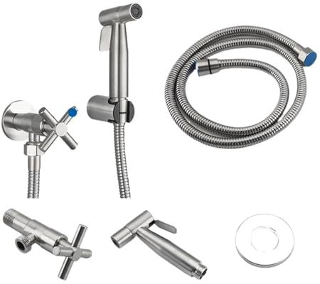 Bidet Faucet Handheld Bidet Sprayer Set Stainless Steel Toilet Faucet Single Cold Water Bathroom Shower Head