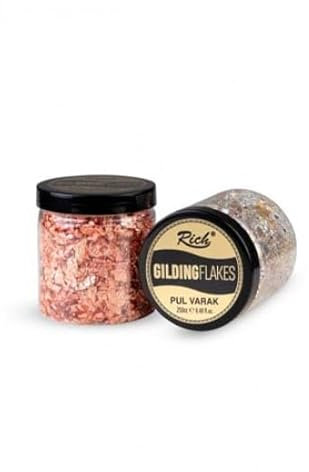 Rich Gilding Flakes Rose Gold 60cc – Artistic & Traditional Work, Perfect for Resin, Foil Glue, and Milk Mixion, Ideal for Decorative Crafting and Surface Enhancement