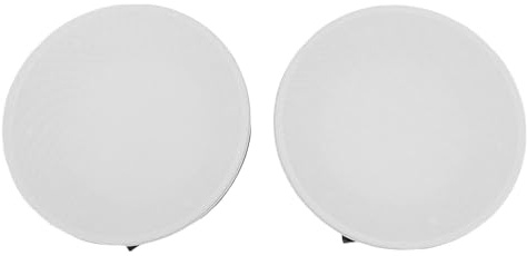 VBESTLIFE 2Pcs 9.25in White Ceiling Speaker Covers, Magnetic Mount Speaker Round Grill Mesh for Wall and Ceiling Installations