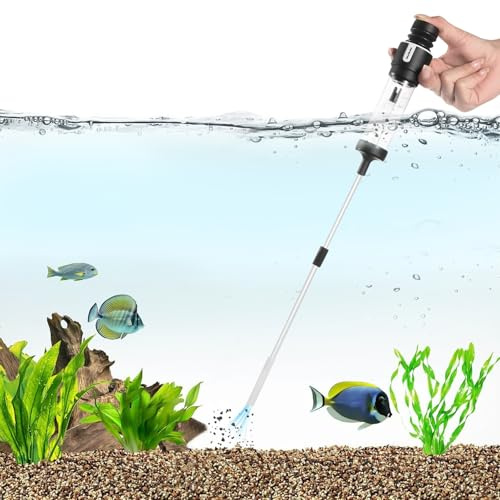 Siphon pour aquarium avec chargeur de poissons et fertilisant, 33-53 cm, multi-usages