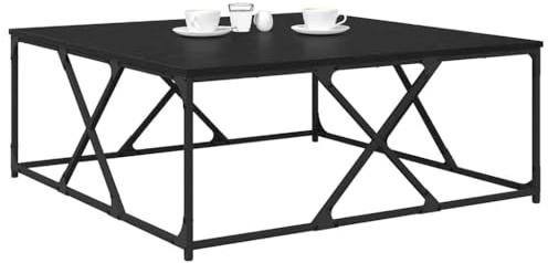 vidaXL Couchtisch Schwarz Eichen-Optik 100 x 100 x 40 cm Holzwerkstoff