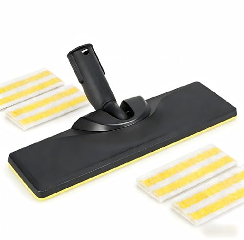 5 PCS Set Suceur de Sol pour Kärcher SC2, SC3, SC4, SC5 Nettoyeur Vapeur, Accessoires de remplacement pour Kärcher Easyfix Nettoyeur Vapeur, 1 Buse de Sol et 4 Serpillère en Microfibres