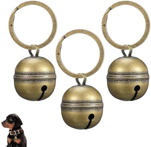 SquishyWorld Hundeglocke Katzenglocke, Glöckchen Zum Basteln Extra Laute Katzen Hundeglocken Retro Haustier Glocken, Kleine Messing Halsband Anhänger Hundeglöckchen Katzenglöckchen