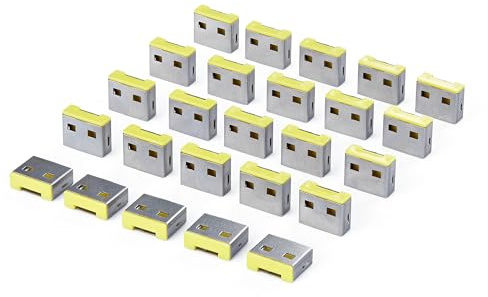 StarTech 25er-Pack USB-A Port Blocker Ersatzstecker (25P-USB-A-Blocker) | Snap-In, Verriegelungseinsätze, Wiederverwendbar, USB-A Staubschutzkappen, Portschutz