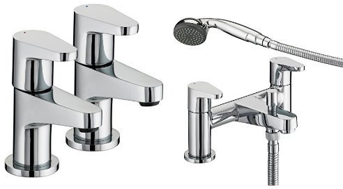 Bristan QST 1/2 C Quest Basin Taps with Bristan QST BSM C Quest Bath Shower Mixer