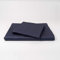 cloudlinen Bettwäsche Set aus 100% Extra-Langstapeliger Premium Baumwolle - 135x200 cm (Bettbezug) + 80x80 cm (Kissenbezug) - blau einfarbig/unifarben - kuscheliger, Warmer und weicher Mako Satin