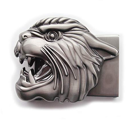 MYIW Aigle Tigre Cobra Loup Boucle de Ceinture en Alliage à Cliquet Automatique pour Homme (D)